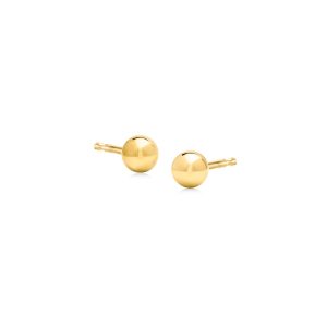 4mm 14kt Yellow Gold Ball Stud Earrings