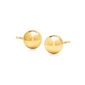 8mm 14kt Yellow Gold Ball Stud Earrings