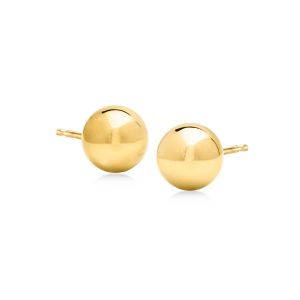 8mm 14kt Yellow Gold Ball Stud Earrings