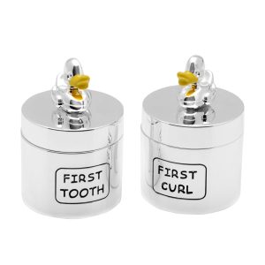 Wallace 2-pc. First Tooth and First Curl Baby Duck Keepsake Box Set