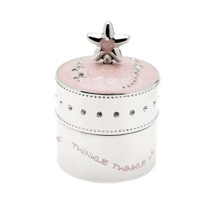 Wallace Musical Baby Trinket Box - Pink Star