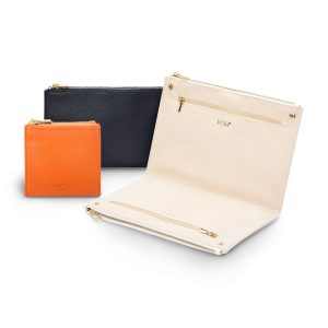 WOLF "Maria" Multicolored Vegan Leather Three-Pouch Jewelry Storage Set