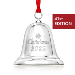 Reed & Barton 2025 Annual Sterling Silver Christmas Bell Ornament - 41st Edition