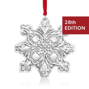 Wallace 2025 Annual "Grande Baroque" Sterling Silver Snowflake Ornament - 28th Edition