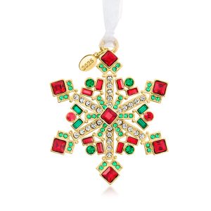 Ross-Simons 2025 Annual Multicolored Crystal Christmas Jewels Snowflake Ornament - 15th Edition
