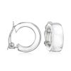 Zina Sterling Silver Clip-On Hoop Earrings. 3/4"