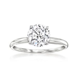 1.50 Carat Lab-Grown Diamond Solitaire Ring in 14kt White Gold