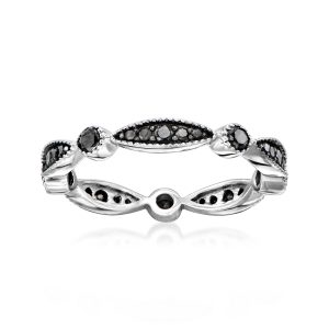 .50 ct. t.w. Black Diamond Ring in Sterling Silver