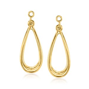 14kt Yellow Gold Open Teardrop Earring Jackets