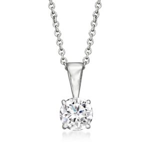 .50 Carat Lab-Grown Diamond Solitaire Necklace in 14kt White Gold