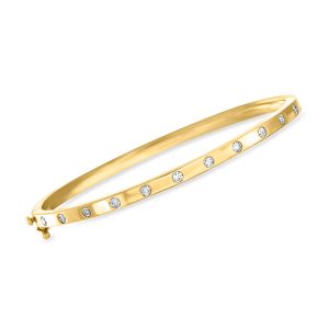 .50 ct. t.w. Diamond Dotted Bangle Bracelet in 14kt Yellow Gold