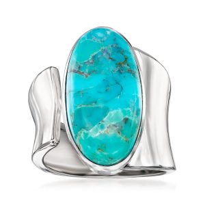 Turquoise Wrap Ring in Sterling Silver