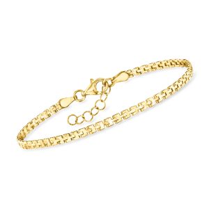 Italian 18kt Gold Vermeil Square-Link Bracelet