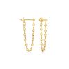 18kt Gold Vermeil Bead-Chain Drop Earrings