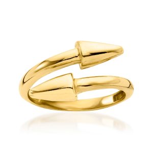 18kt Gold Vermeil Arrow Bypass Ring