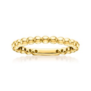 2mm 18kt Gold Vermeil Bead Eternity Band