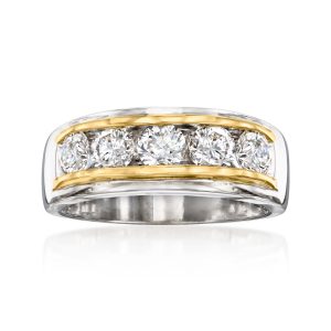 Men's 2.00 ct. t.w. Lab-Grown Diamond Ring in 14kt Two-Tone Gold