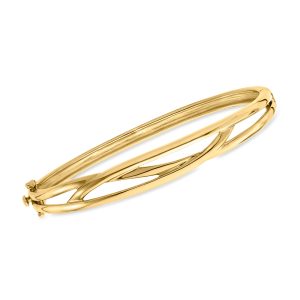 18kt Gold Vermeil Crisscross Bangle Bracelet