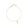 10kt Yellow Gold Italian Horn Anklet. 9"