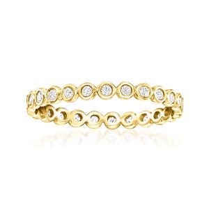 .25 ct. t.w. Bezel-Set Lab-Grown Diamond Eternity Band in 14kt Yellow Gold