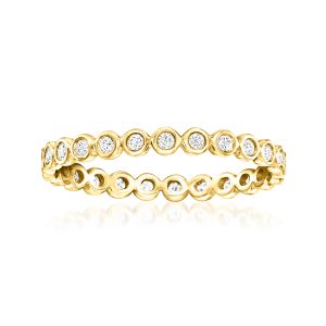 .25 ct. t.w. Bezel-Set Lab-Grown Diamond Eternity Band in 14kt Yellow Gold