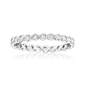 .25 ct. t.w. Bezel-Set Lab-Grown Diamond Eternity Band in 14kt White Gold