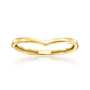 Italian 10kt Yellow Gold V-Shaped Ring
