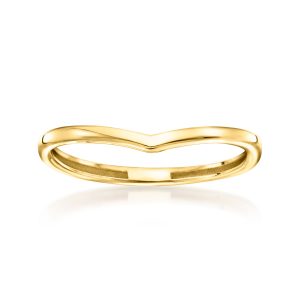 Italian 10kt Yellow Gold V-Shaped Ring