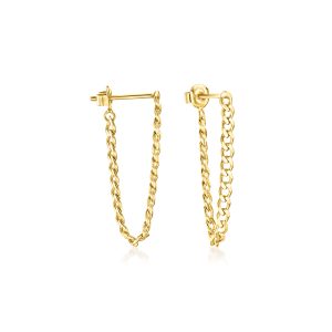 18kt Gold Vermeil Curb-Link Drop Earrings