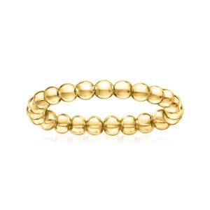 3mm 10kt Yellow Gold Bead Stretch Ring