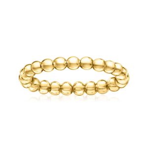 3mm 10kt Yellow Gold Bead Stretch Ring