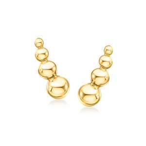 18kt Gold Vermeil Beaded Ear Climbers