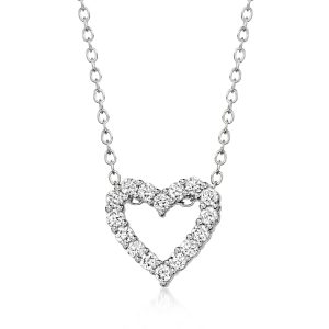 .25 ct. t.w. Lab-Grown Diamond Heart Pendant Necklace in Sterling Silver
