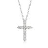 .25 ct. t.w. Lab-Grown Diamond Cross Pendant Necklace in Sterling Silver