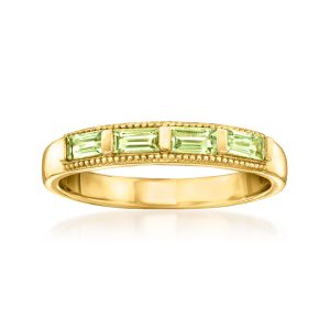 .50 ct. t.w. Peridot Ring in 18kt Gold Over Sterling