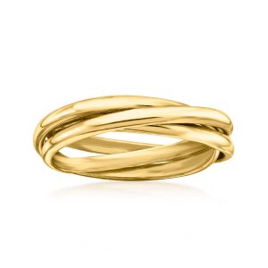Italian 18kt Gold Over Sterling Rolling Ring