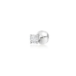 Round Lab-Grown Diamond Flat-Back Stud Earrings in 14kt White Gold