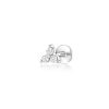 Lab-Grown Diamond Three-Stone Flat-Back Stud Earrings in 14kt White Gold