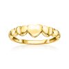 18kt Gold Vermeil Graduated Heart Ring