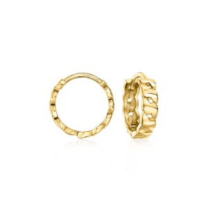 18kt Gold Vermeil Curb-Link Hoop Earrings. 1/2"