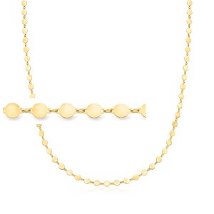 Italian 18kt Gold Over Sterling Mirror-Link Necklace