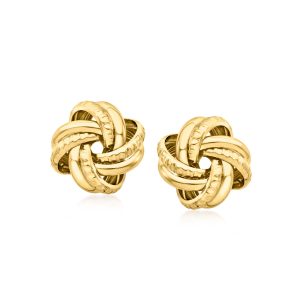 Italian 18kt Gold Over Sterling Love Knot Earrings