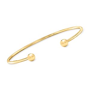 Italian 18kt Gold Vermeil Bead Cuff Bracelet