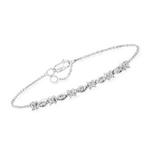 .20 ct. t.w. Diamond Multi-Shaped Station Bracelet in Sterling Silver