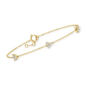 .25 ct. t.w. Lab-Grown Diamond Station Bracelet in 14kt Yellow Gold