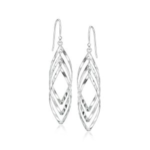 Sterling Silver Twisted Drop Earrings