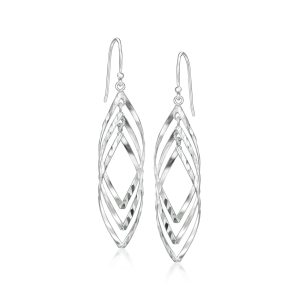 Sterling Silver Twisted Drop Earrings