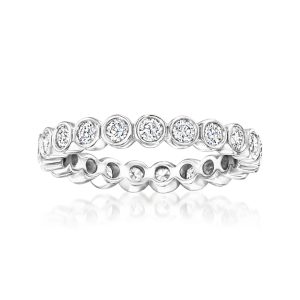 1.00 ct. t.w. Bezel-Set Lab-Grown Diamond Eternity Band in Sterling Silver