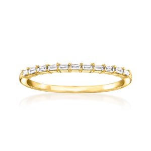 .15 ct. t.w. Baguette Lab-Grown Diamond Ring in 18kt Gold Vermeil