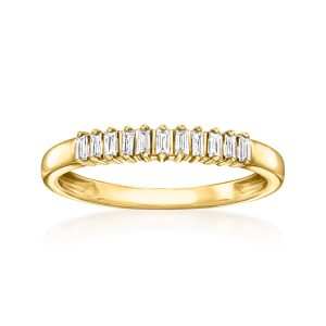 .15 ct. t.w. Baguette Lab-Grown Diamond Ring in 18kt Gold Vermeil